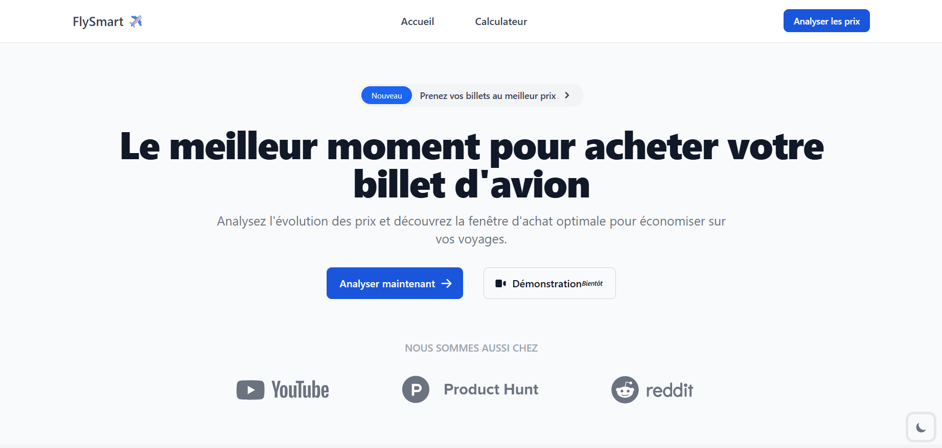 Capture d'écran de l'application FlySmartFlySmart