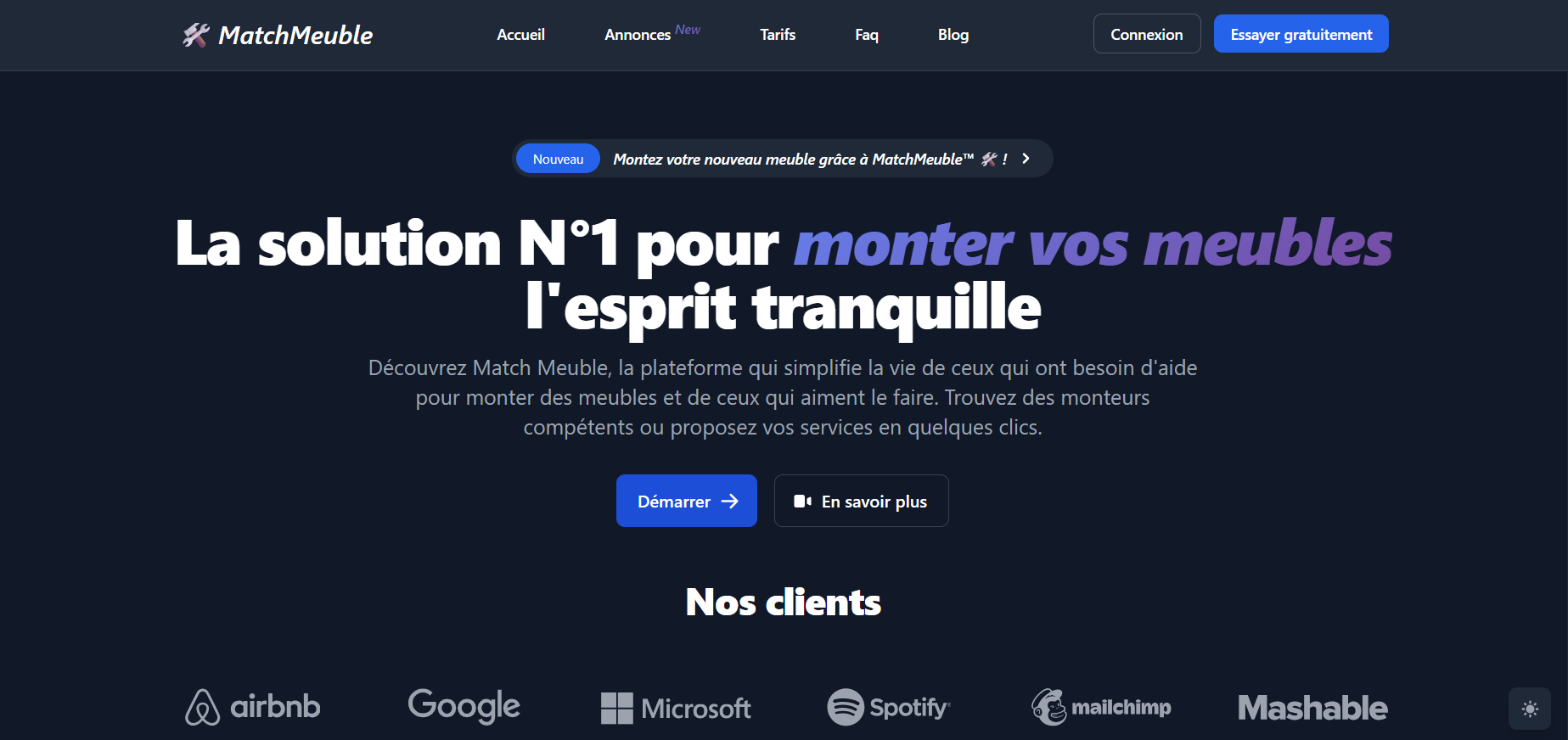 Capture d'écran de l'application Match MeubleMatch Meuble