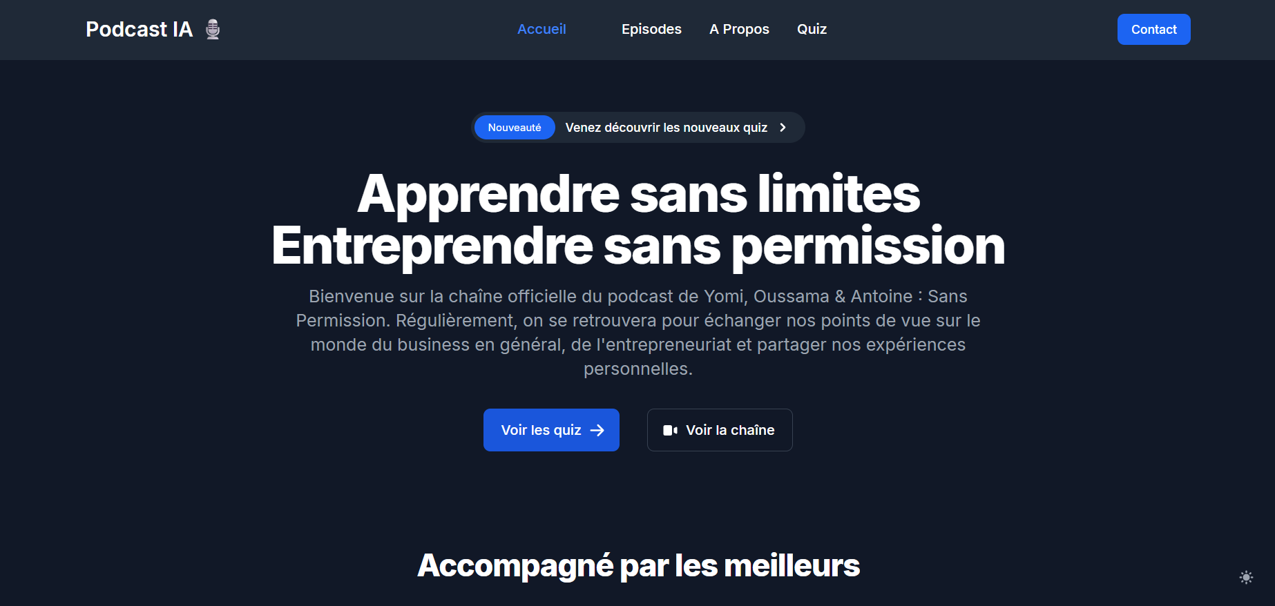 Capture d'écran de l'application Podcast IAPodcast IA