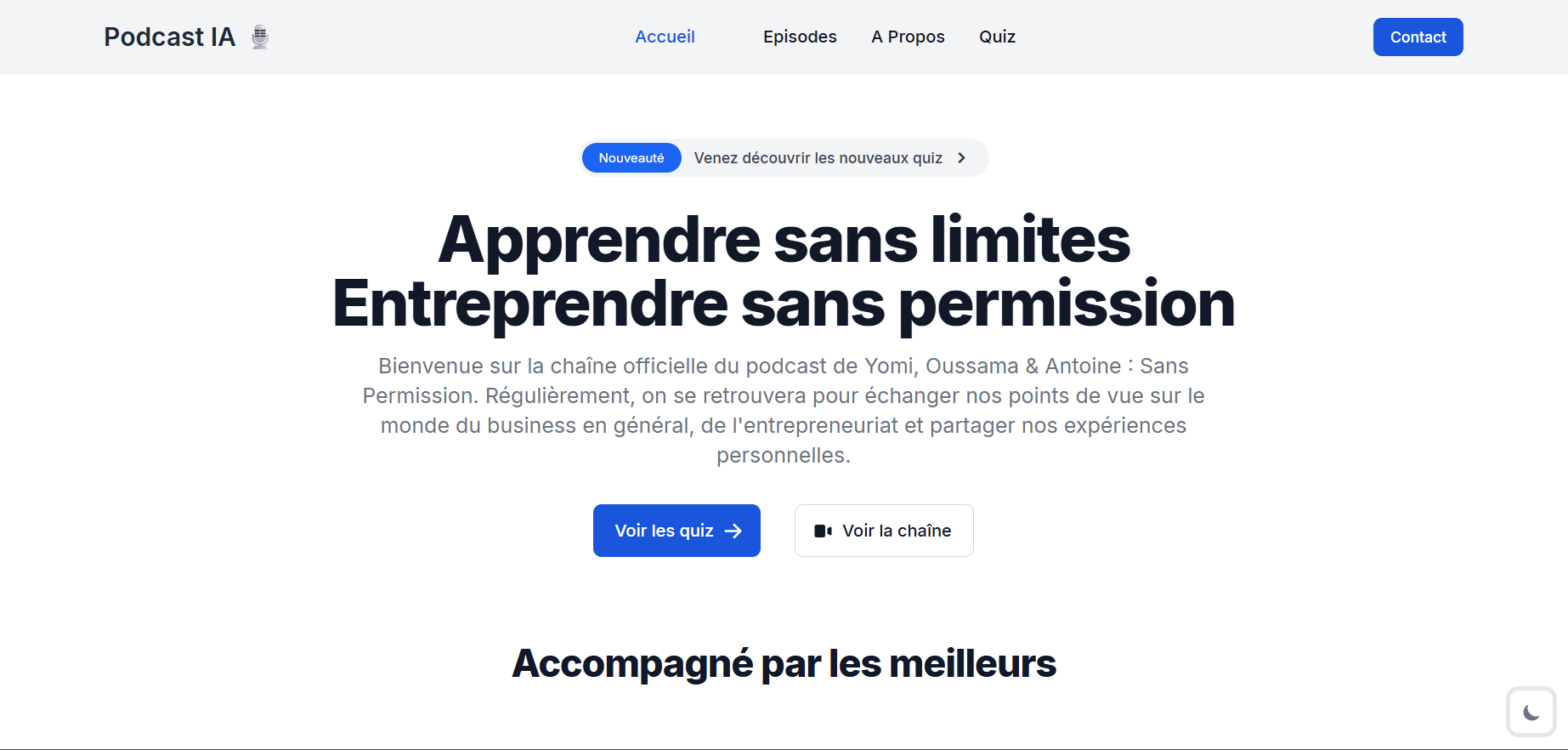 Capture d'écran de l'application Podcast IAPodcast IA