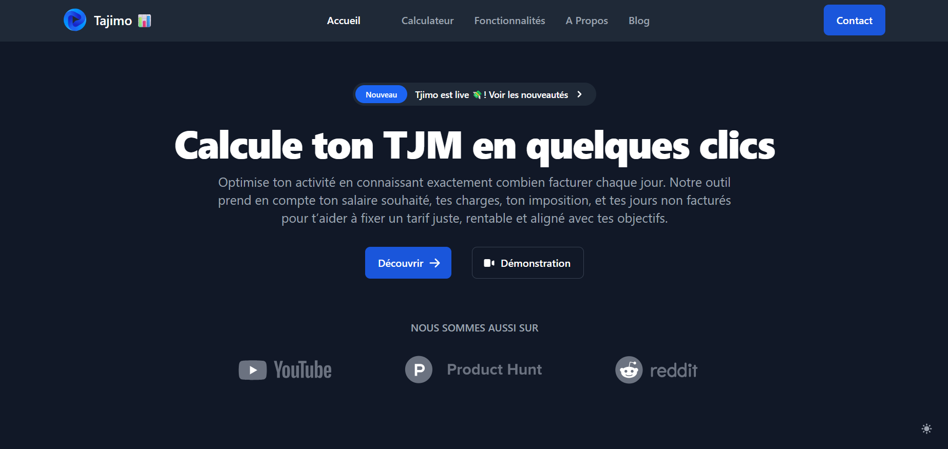Capture d'écran de l'application TajimoTajimo