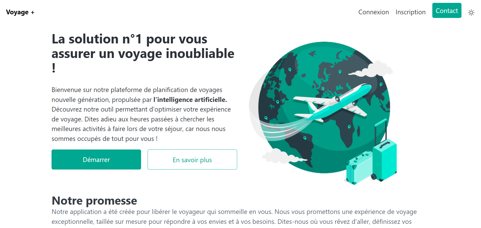 Capture d'écran de l'application voyageur plusVoyageur+